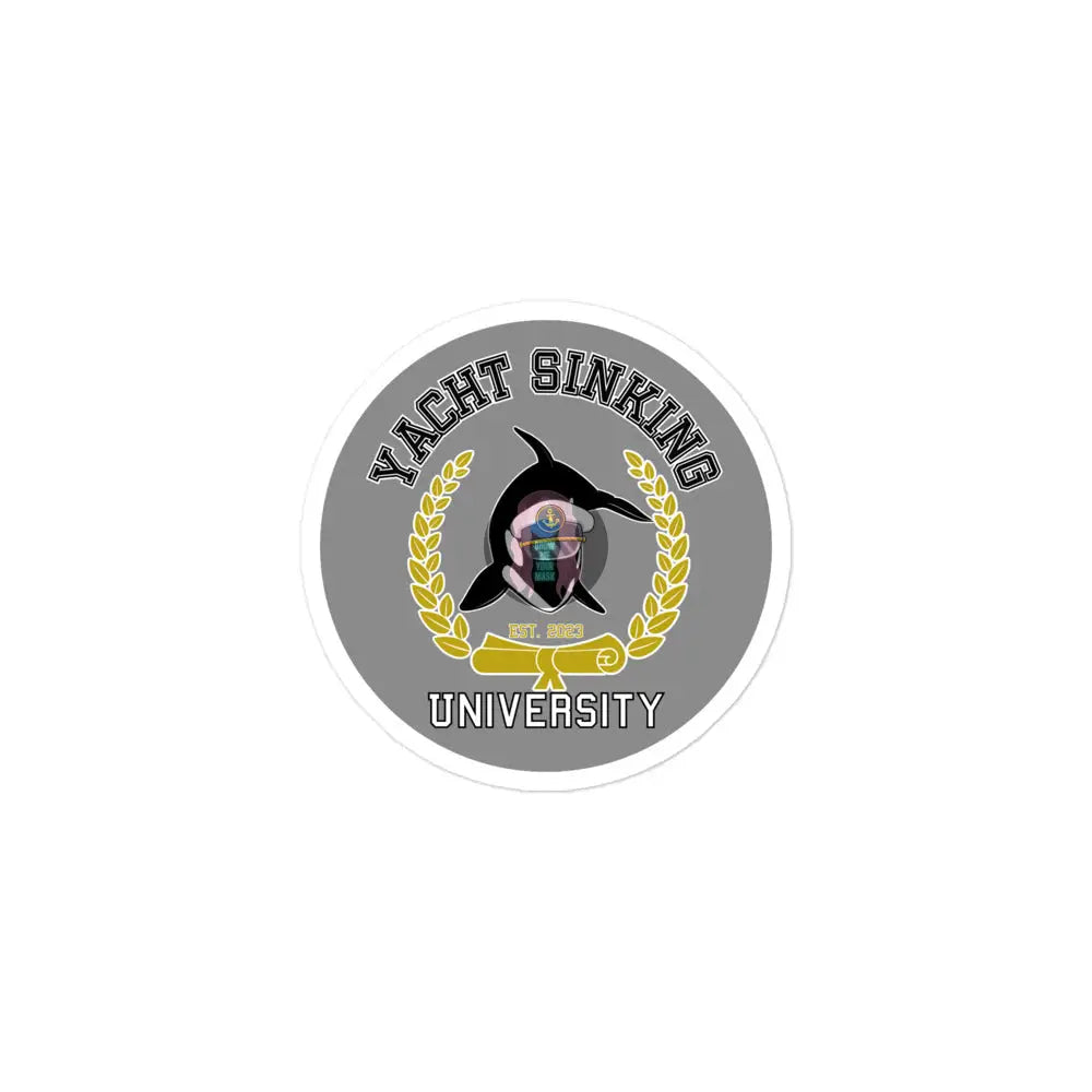 Orca Yacht Sinking University Bubble-Free Stickers 3×3