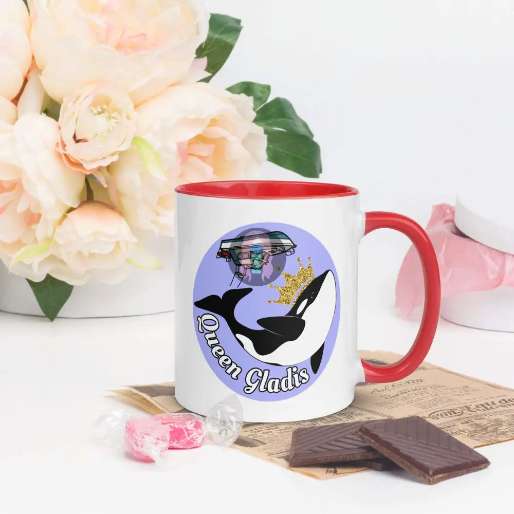 "Queen Gladis" Mug with Color Inside - from Show Me Your Mask Shop by Show Me Your Mask Shop - Mugs