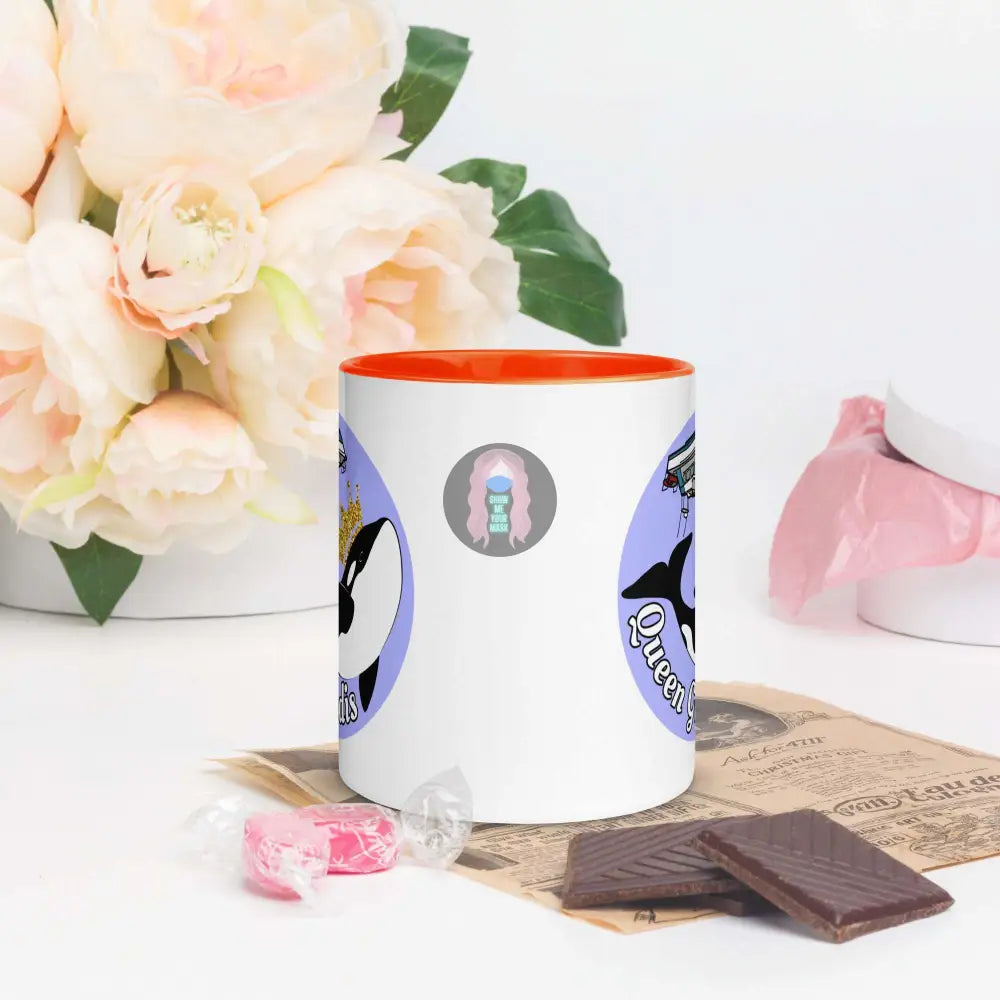 "Queen Gladis" Mug with Color Inside - from Show Me Your Mask Shop by Show Me Your Mask Shop - Mugs