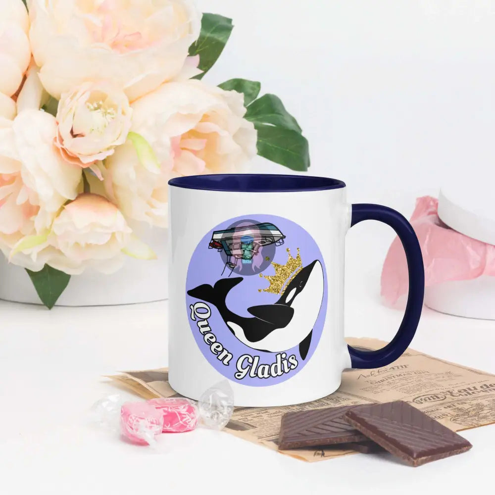 "Queen Gladis" Mug with Color Inside - from Show Me Your Mask Shop by Show Me Your Mask Shop - Mugs