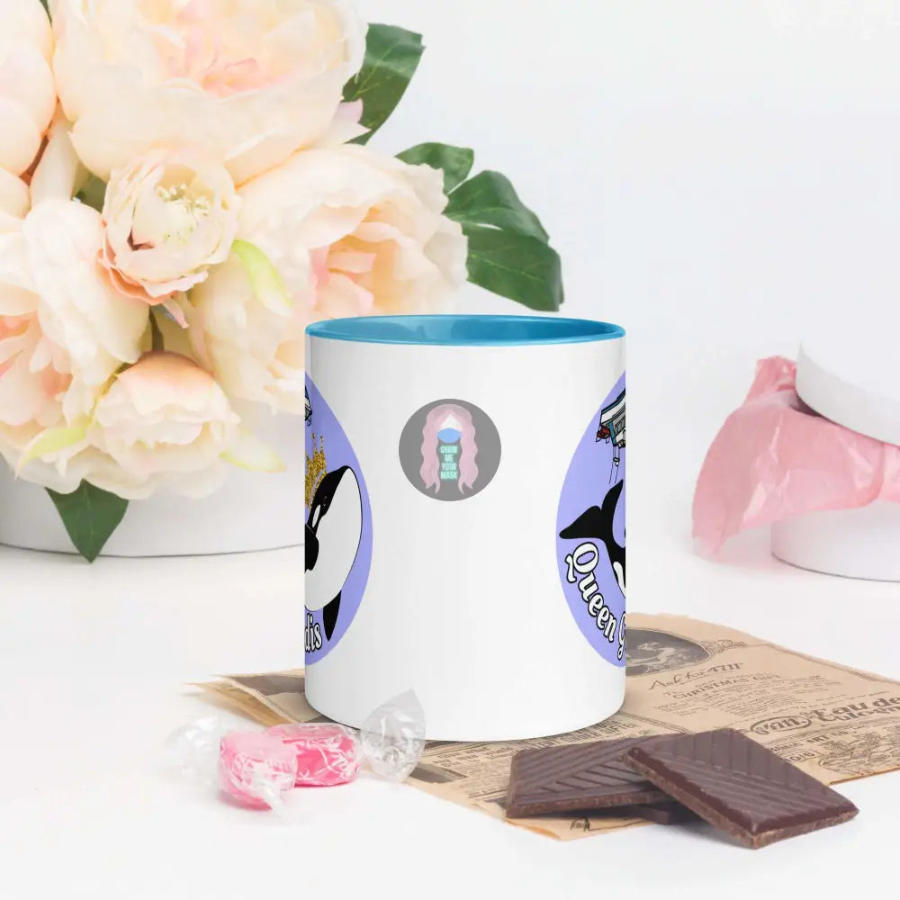 "Queen Gladis" Mug with Color Inside - from Show Me Your Mask Shop by Show Me Your Mask Shop - Mugs