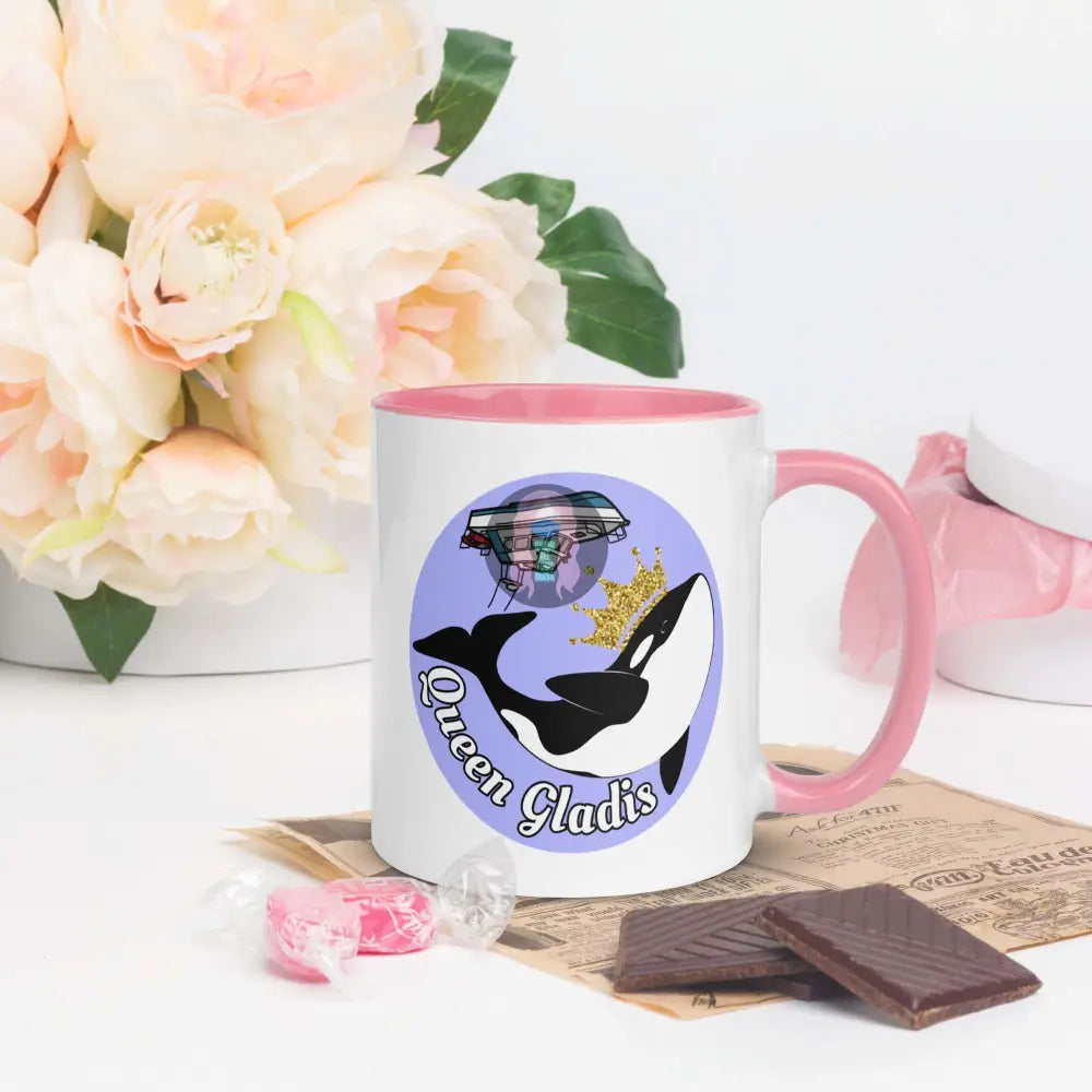 "Queen Gladis" Mug with Color Inside - from Show Me Your Mask Shop by Show Me Your Mask Shop - Mugs