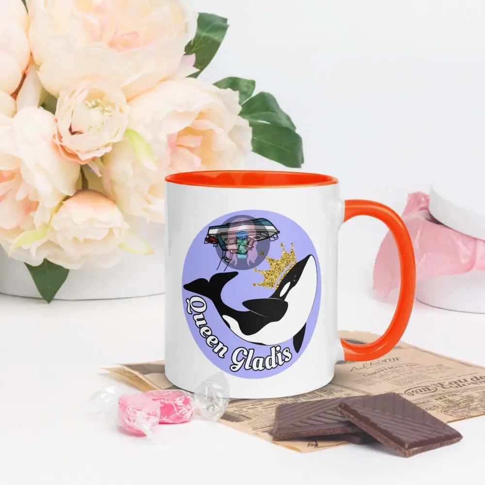 "Queen Gladis" Mug with Color Inside - from Show Me Your Mask Shop by Show Me Your Mask Shop - Mugs
