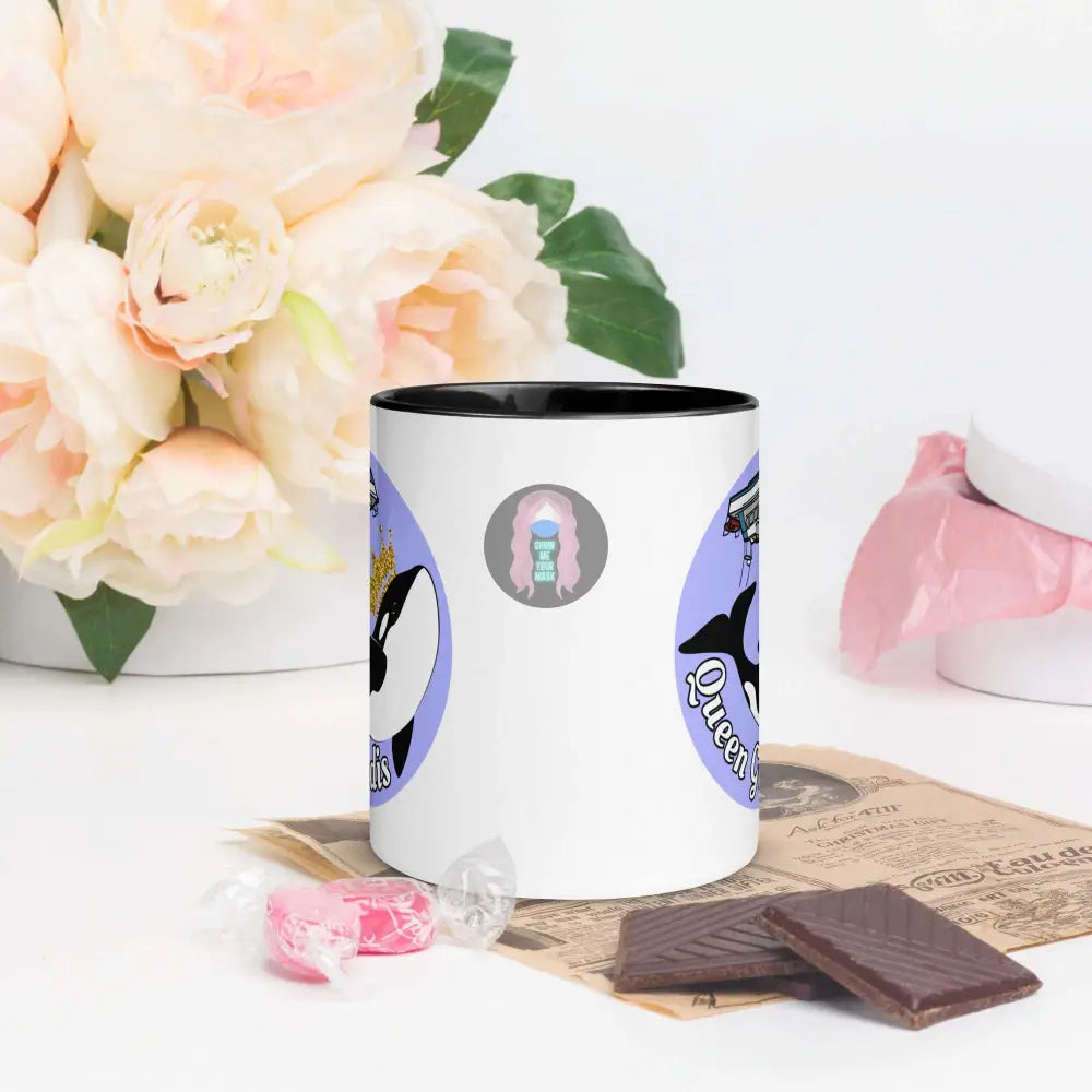 "Queen Gladis" Mug with Color Inside - from Show Me Your Mask Shop by Show Me Your Mask Shop - Mugs