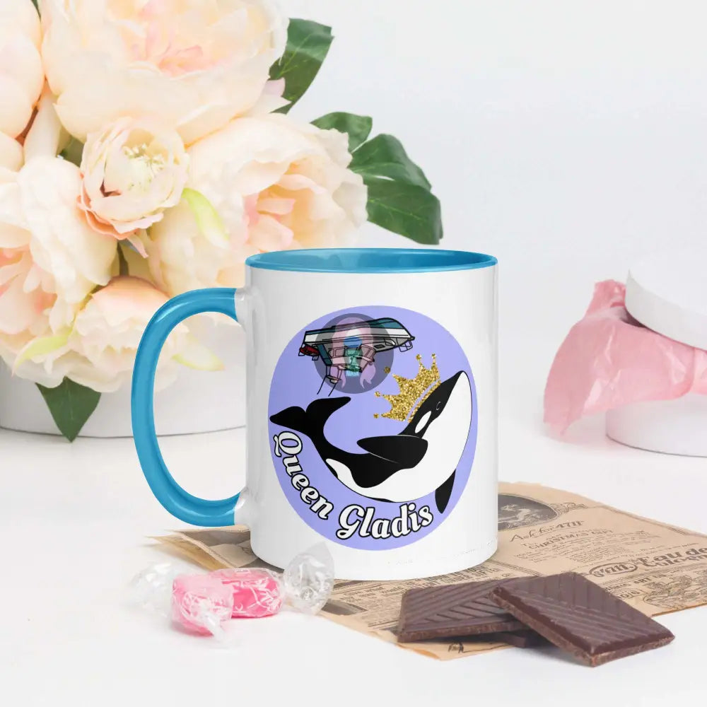 "Queen Gladis" Mug with Color Inside - from Show Me Your Mask Shop by Show Me Your Mask Shop - Mugs