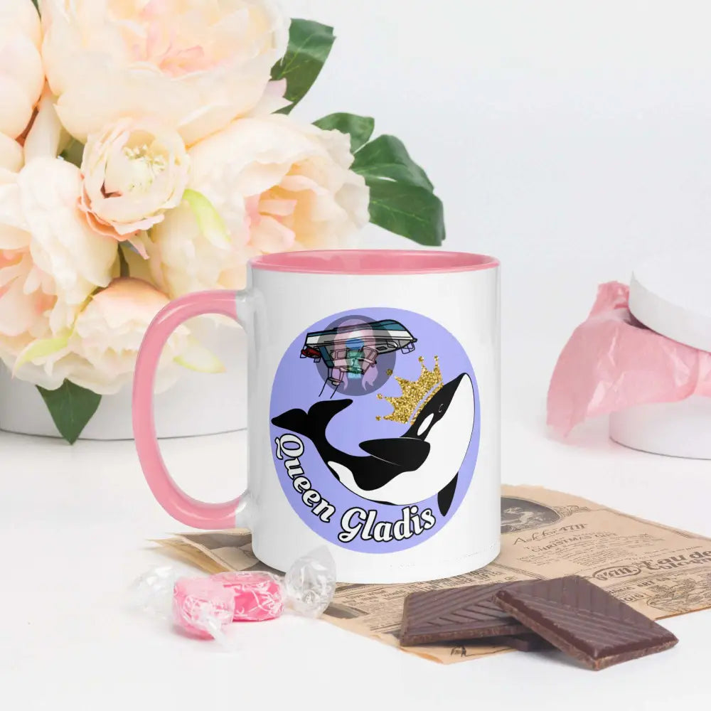 "Queen Gladis" Mug with Color Inside - from Show Me Your Mask Shop by Show Me Your Mask Shop - Mugs