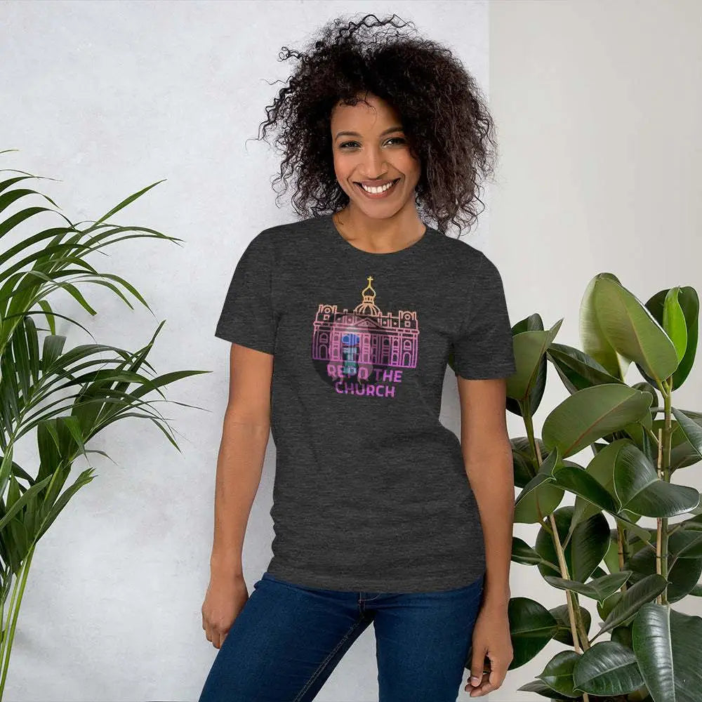 "Repo the Church" (Sunset) Unisex t-shirt - from Show Me Your Mask Shop by Show Me Your Mask Shop - Shirts, Unisex