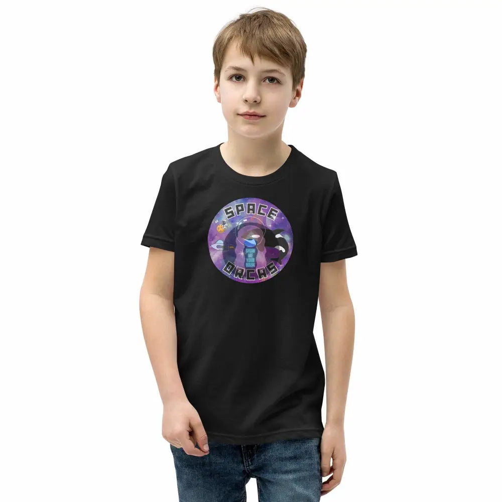 "Space Orcas" Youth Short Sleeve T-Shirt - from Show Me Your Mask Shop by Show Me Your Mask Shop - Kids, Shirts, Unisex