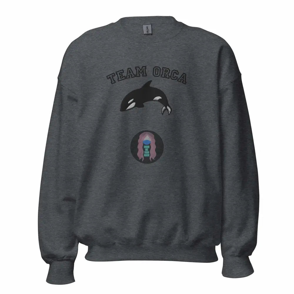 "Team Orca" Embroidered Unisex Sweatshirt - from Show Me Your Mask Shop by Show Me Your Mask Shop - Sweatshirts