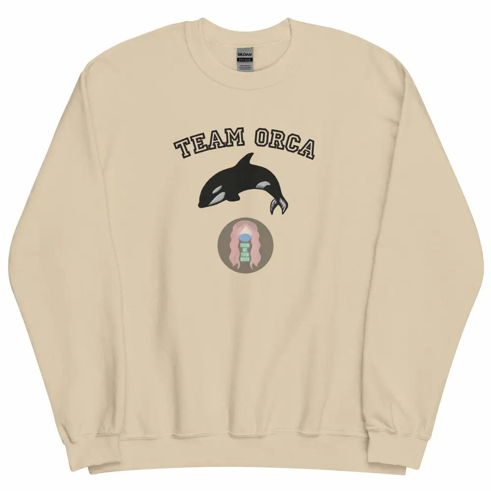 "Team Orca" Embroidered Unisex Sweatshirt - from Show Me Your Mask Shop by Show Me Your Mask Shop - Sweatshirts