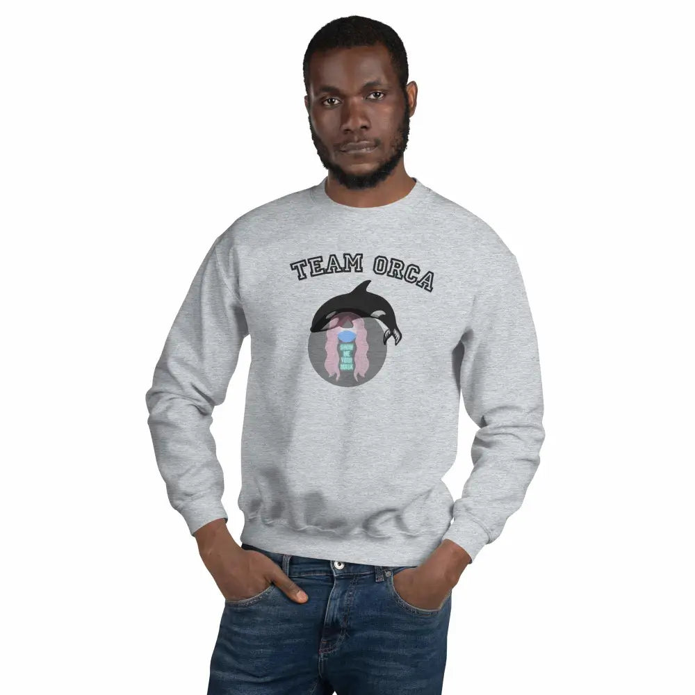 "Team Orca" Embroidered Unisex Sweatshirt - from Show Me Your Mask Shop by Show Me Your Mask Shop - Sweatshirts