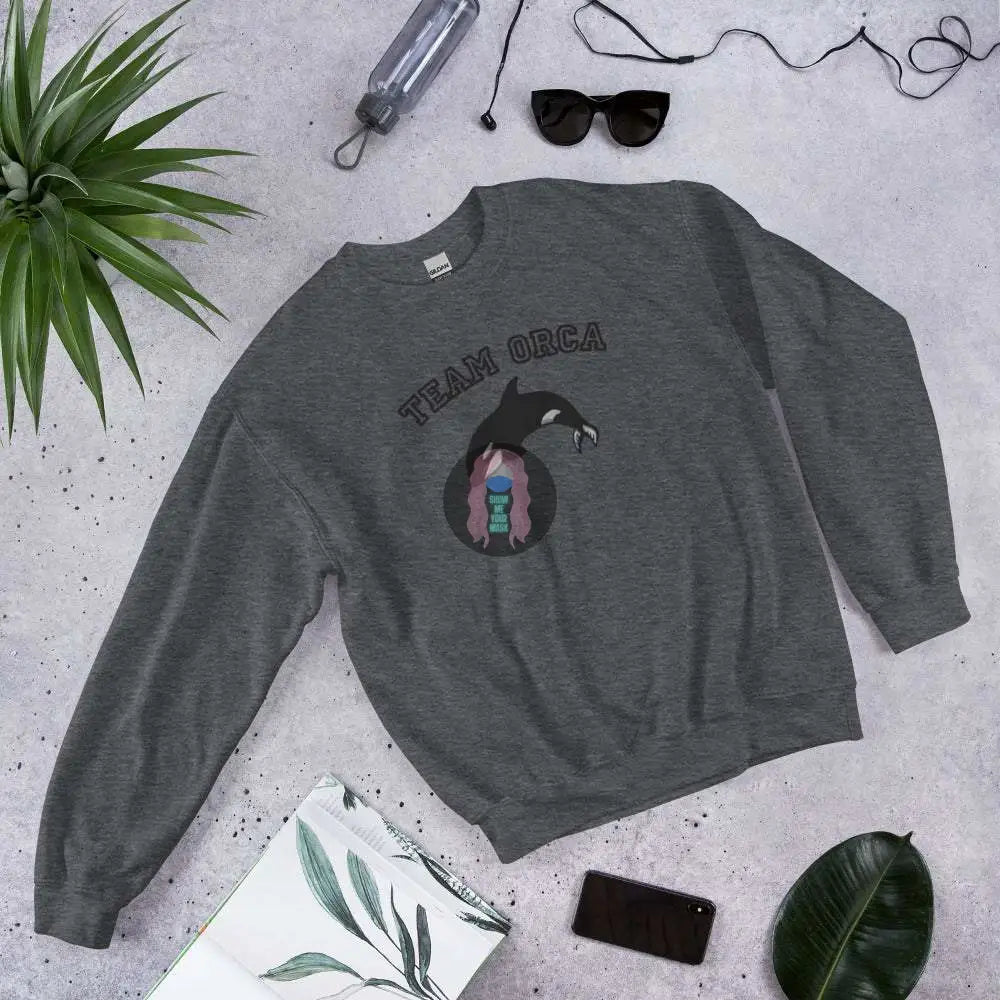 "Team Orca" Embroidered Unisex Sweatshirt - from Show Me Your Mask Shop by Show Me Your Mask Shop - Sweatshirts