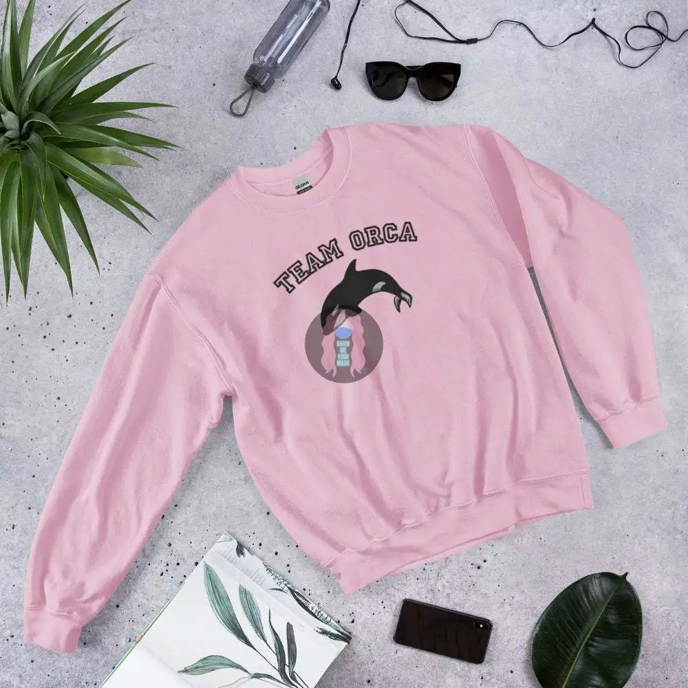 "Team Orca" Embroidered Unisex Sweatshirt - from Show Me Your Mask Shop by Show Me Your Mask Shop - Sweatshirts