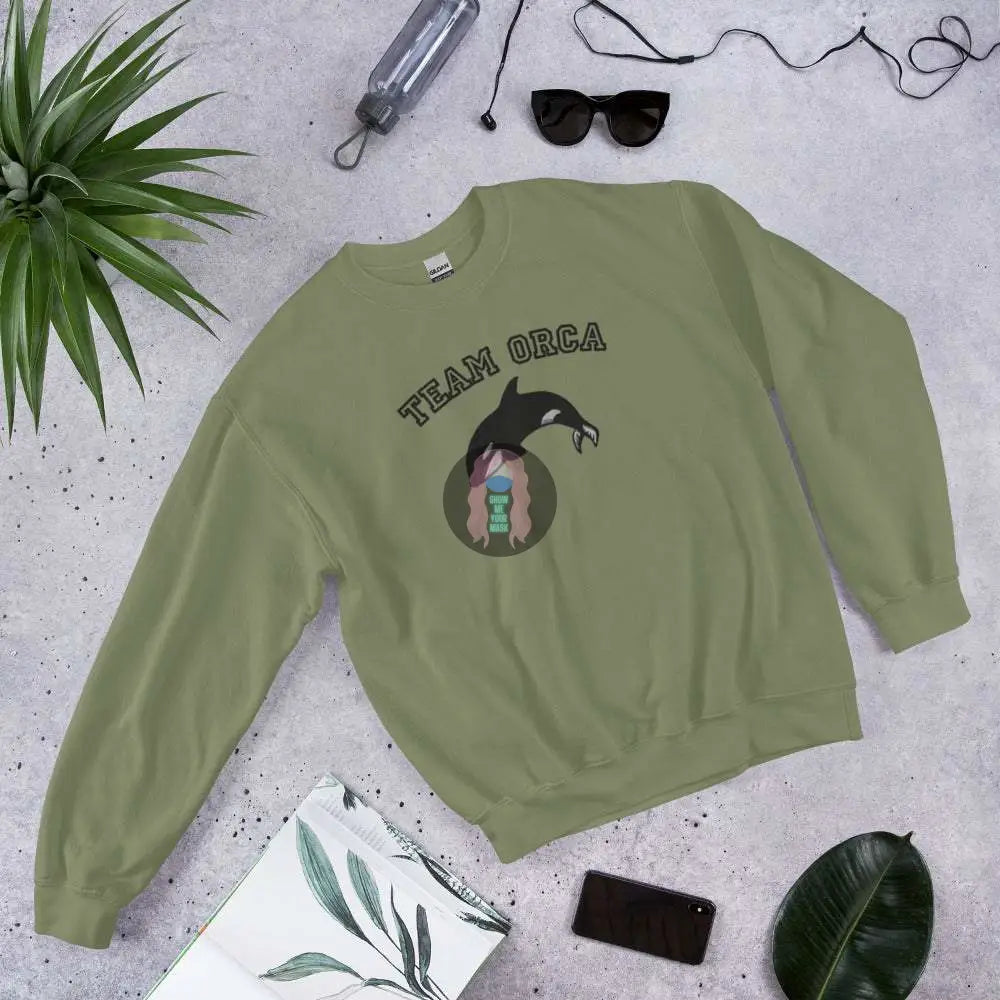 "Team Orca" Embroidered Unisex Sweatshirt - from Show Me Your Mask Shop by Show Me Your Mask Shop - Sweatshirts