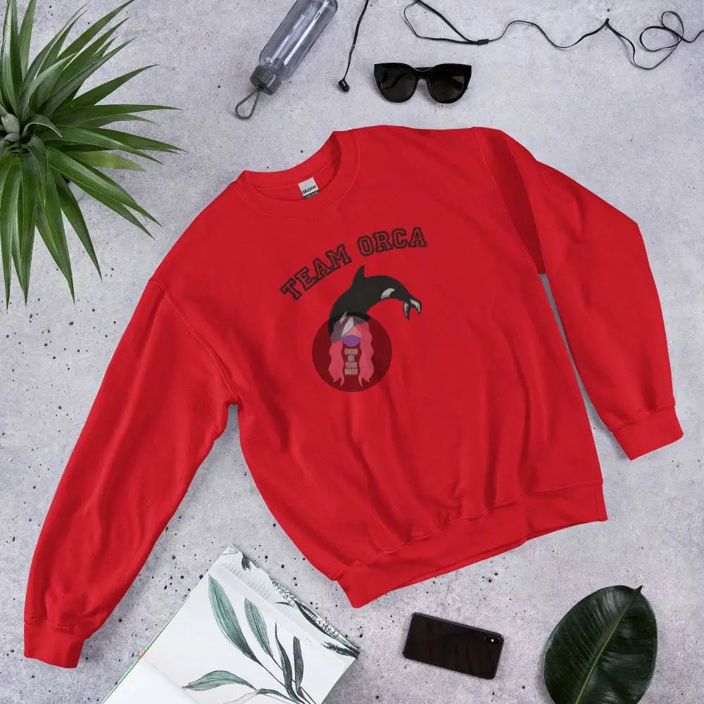 "Team Orca" Embroidered Unisex Sweatshirt - from Show Me Your Mask Shop by Show Me Your Mask Shop - Sweatshirts