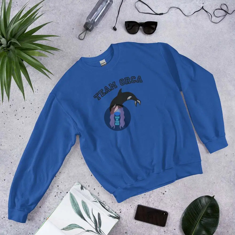 "Team Orca" Embroidered Unisex Sweatshirt - from Show Me Your Mask Shop by Show Me Your Mask Shop - Sweatshirts