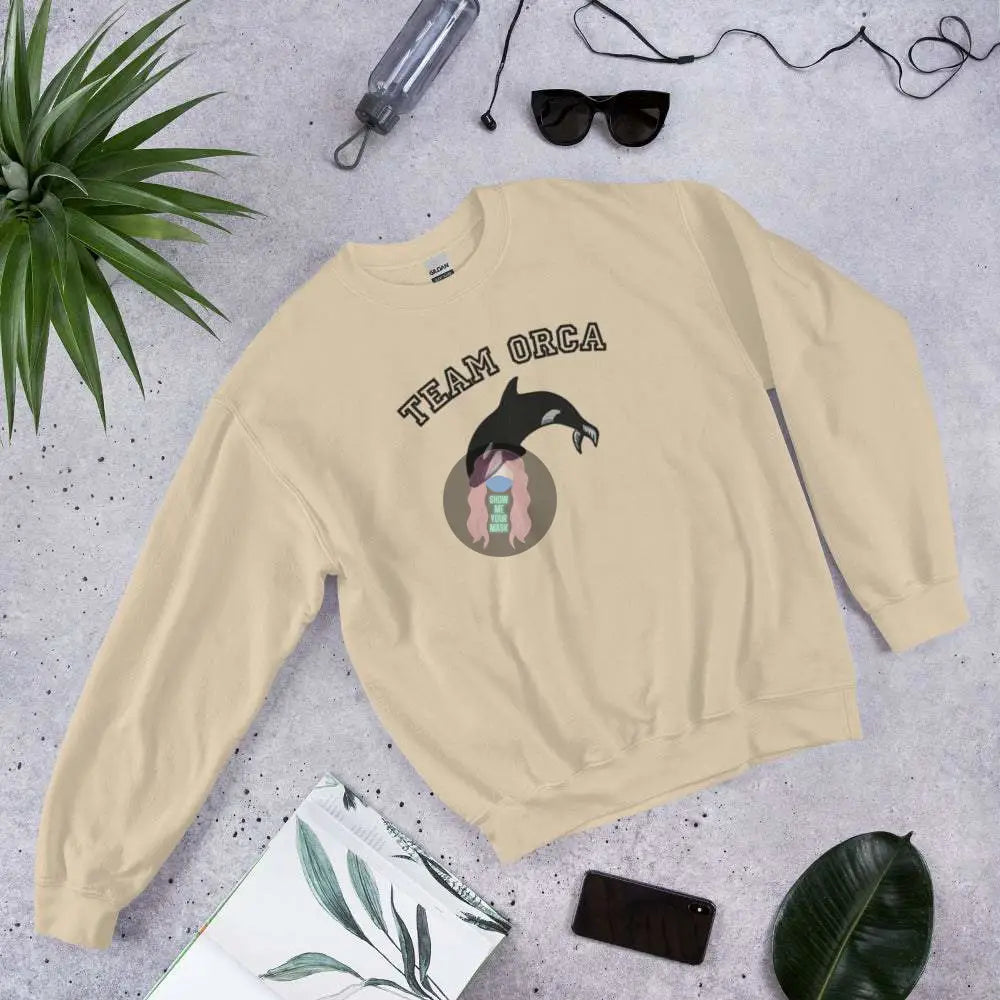"Team Orca" Embroidered Unisex Sweatshirt - from Show Me Your Mask Shop by Show Me Your Mask Shop - Sweatshirts