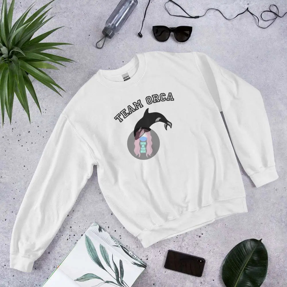 "Team Orca" Embroidered Unisex Sweatshirt - from Show Me Your Mask Shop by Show Me Your Mask Shop - Sweatshirts