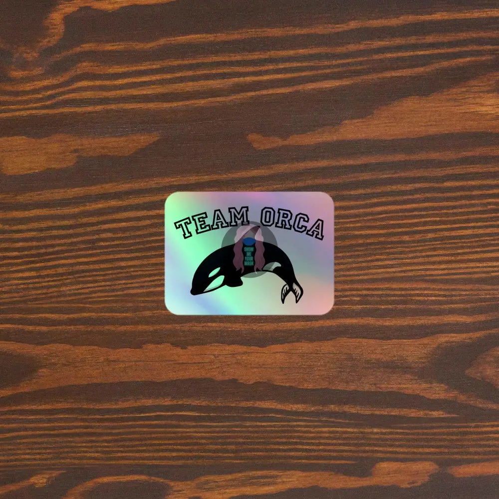 "Team Orca" Holographic stickers - from Show Me Your Mask Shop by Show Me Your Mask Shop - Stickers