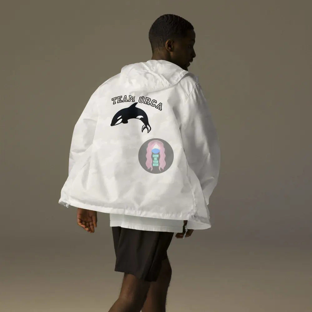 "Team Orca" Unisex lightweight zip up windbreaker - from Show Me Your Mask Shop by Show Me Your Mask Shop - Windbreaker