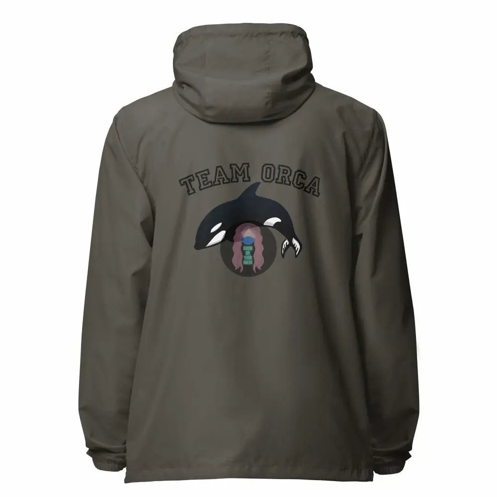 "Team Orca" Unisex lightweight zip up windbreaker - from Show Me Your Mask Shop by Show Me Your Mask Shop - Windbreaker