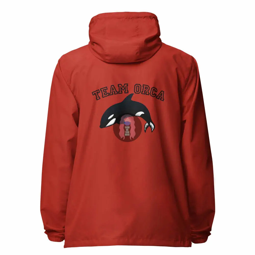 "Team Orca" Unisex lightweight zip up windbreaker - from Show Me Your Mask Shop by Show Me Your Mask Shop - Windbreaker