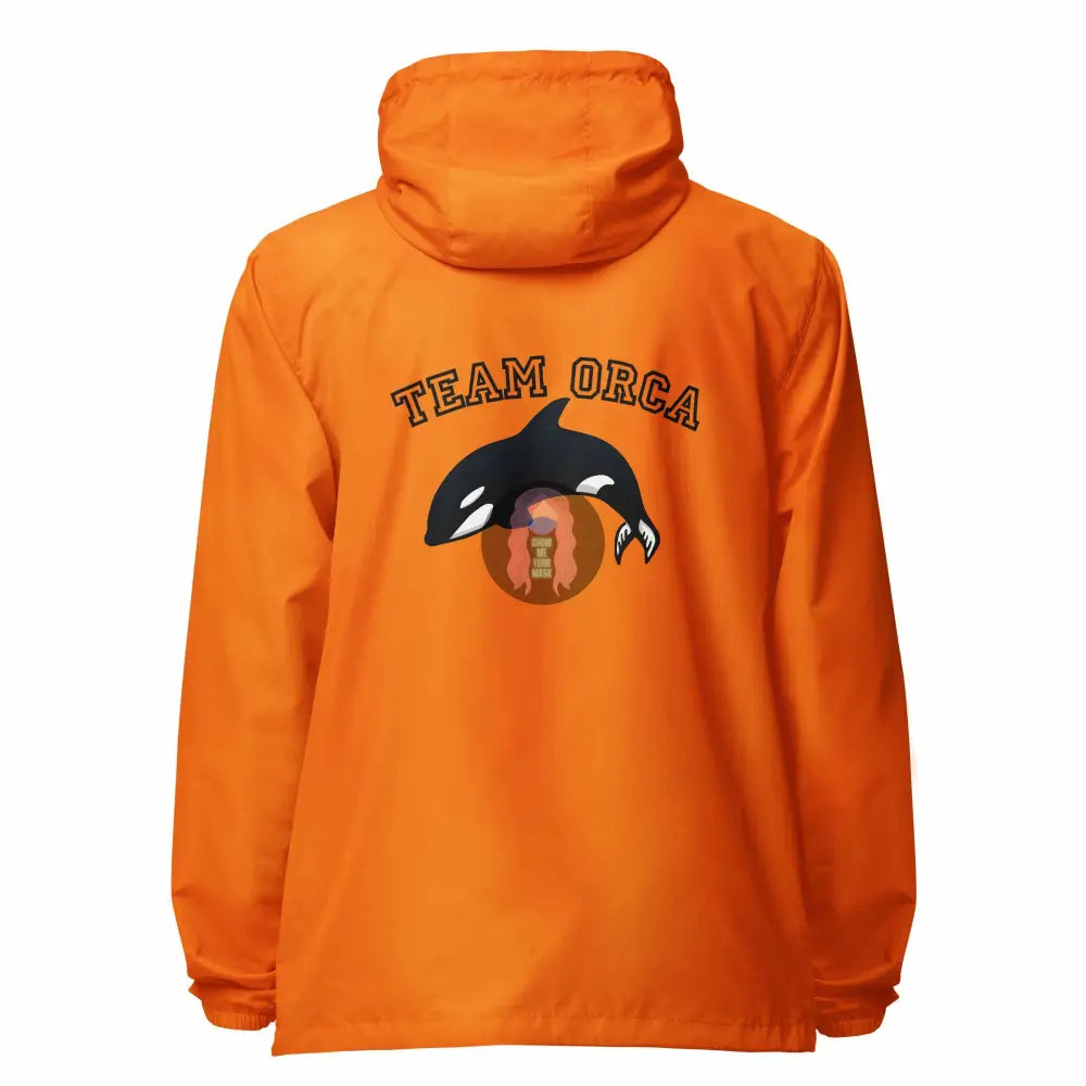 "Team Orca" Unisex lightweight zip up windbreaker - from Show Me Your Mask Shop by Show Me Your Mask Shop - Windbreaker