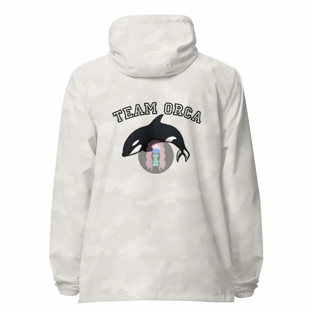 "Team Orca" Unisex lightweight zip up windbreaker - from Show Me Your Mask Shop by Show Me Your Mask Shop - Windbreaker