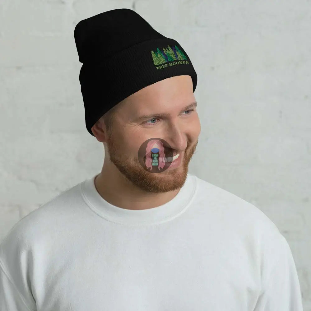 "Tree Hooker" Cuffed Beanie - from Show Me Your Mask Shop by Show Me Your Mask Shop - Hats, Unisex
