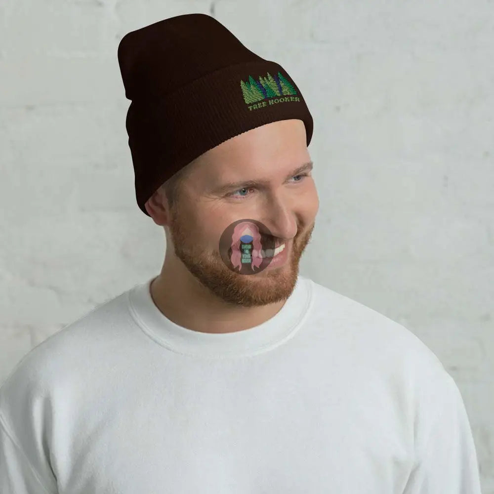 "Tree Hooker" Cuffed Beanie - from Show Me Your Mask Shop by Show Me Your Mask Shop - Hats, Unisex