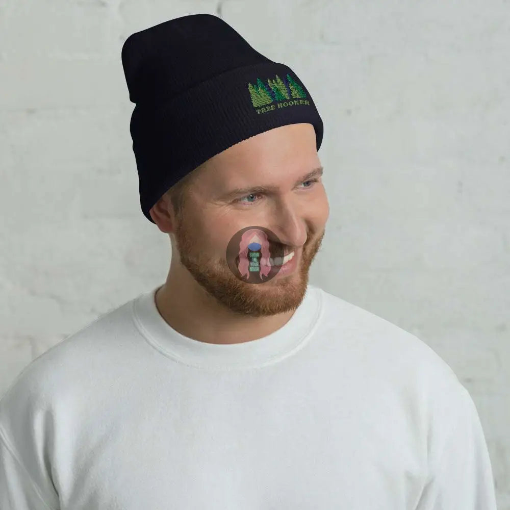 "Tree Hooker" Cuffed Beanie - from Show Me Your Mask Shop by Show Me Your Mask Shop - Hats, Unisex
