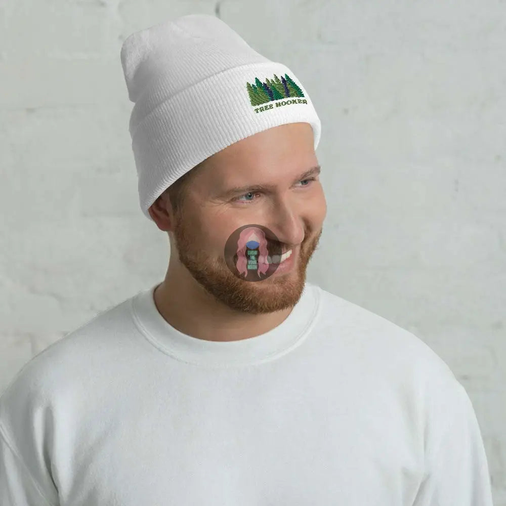 "Tree Hooker" Cuffed Beanie - from Show Me Your Mask Shop by Show Me Your Mask Shop - Hats, Unisex