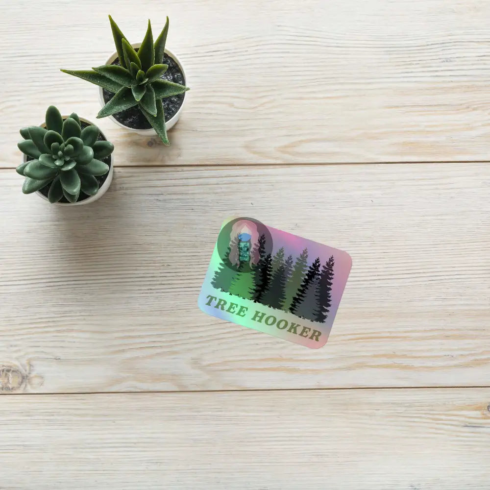 "Tree Hooker" Holographic stickers - from Show Me Your Mask Shop by Show Me Your Mask Shop - Stickers