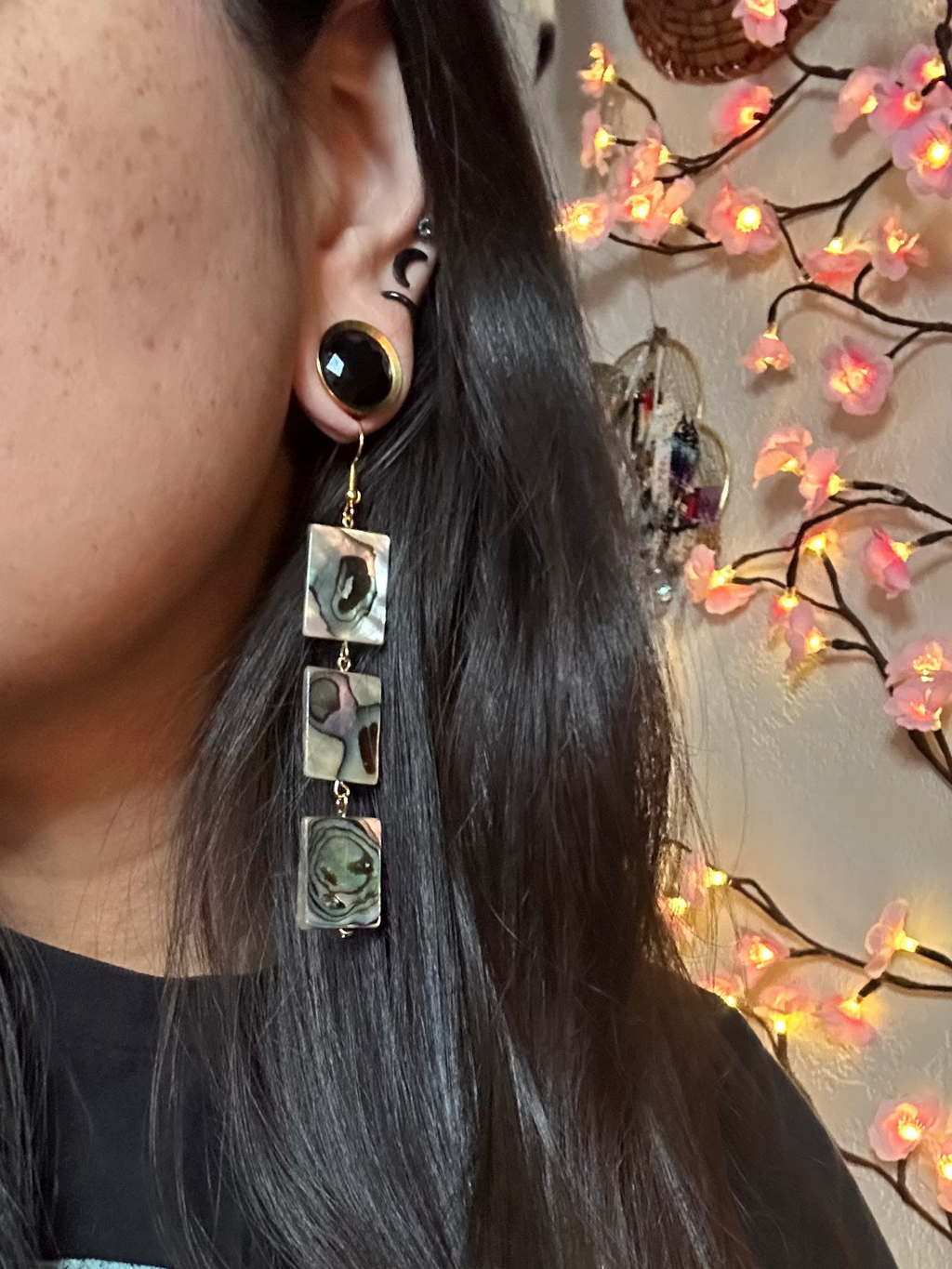 Aunty abalone earrings