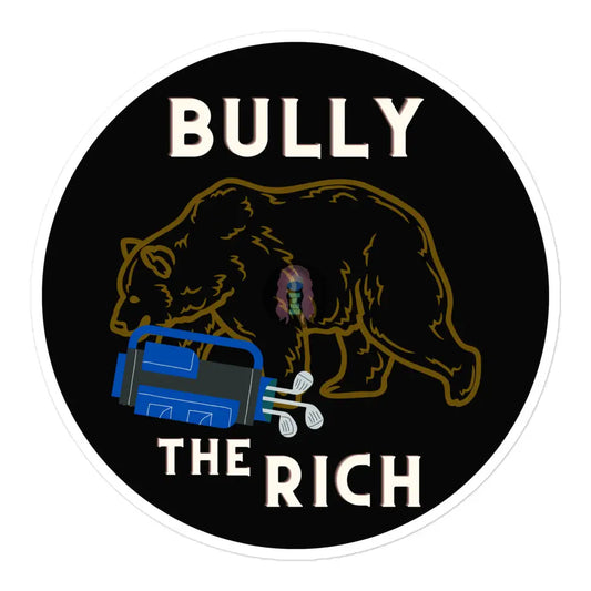 Bear Golf Bully The Rich Bubble-Free Stickers 5.5×5.5