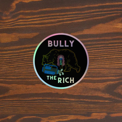 Bear Golf Bully The Rich Holographic Stickers 4×4