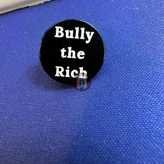 Bully The Rich Glow In Dark .75 Inch Enamel Pins With Locking Clasp