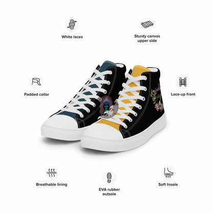 "Bully the Rich" Men’s high top canvas shoes -  from Show Me Your Mask Shop by Show Me Your Mask Shop - Men's, Shoes