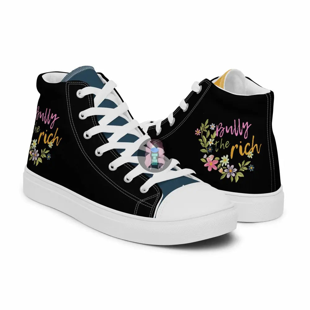 "Bully the Rich" Men’s high top canvas shoes -  from Show Me Your Mask Shop by Show Me Your Mask Shop - Men's, Shoes