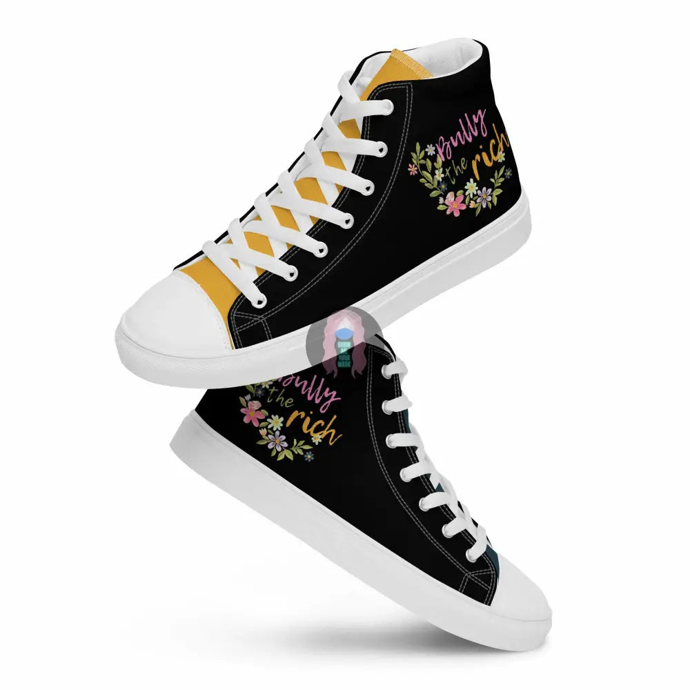 "Bully the Rich" Men’s high top canvas shoes -  from Show Me Your Mask Shop by Show Me Your Mask Shop - Men's, Shoes