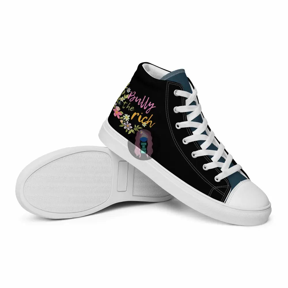 "Bully the Rich" Men’s high top canvas shoes -  from Show Me Your Mask Shop by Show Me Your Mask Shop - Men's, Shoes