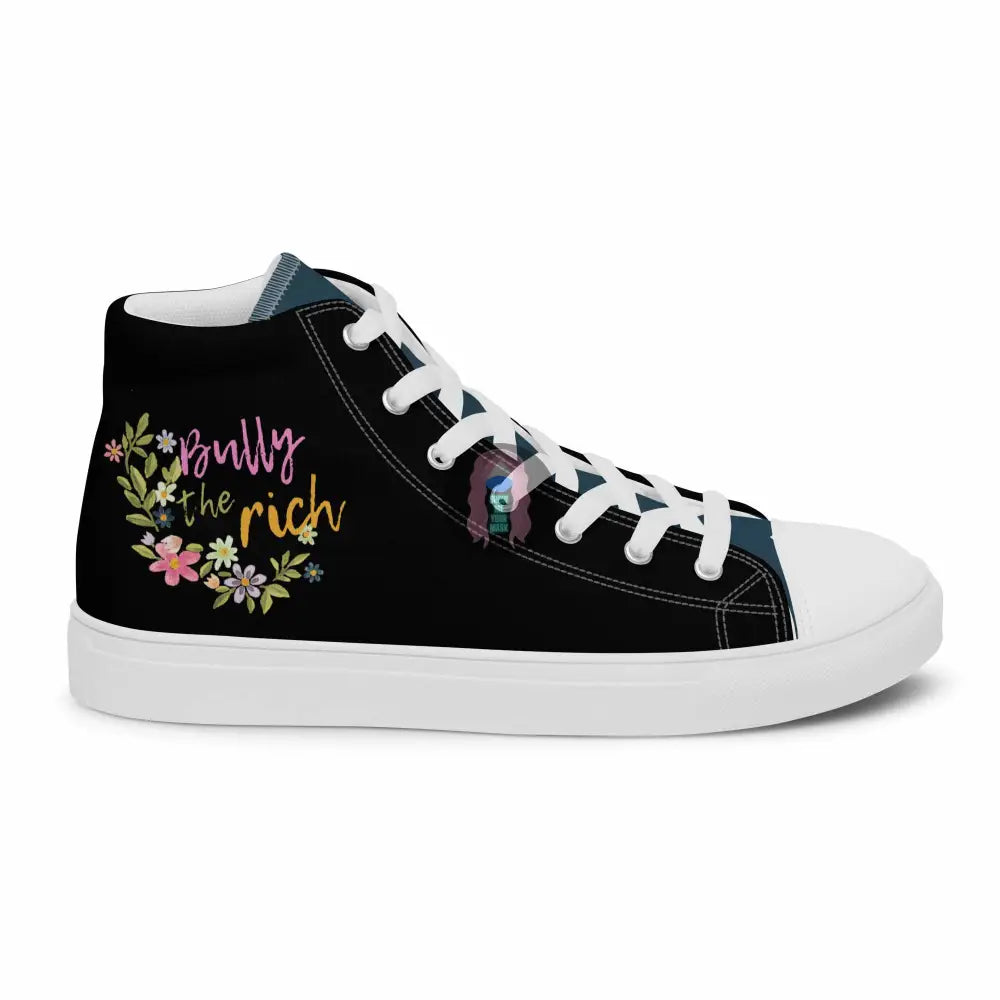 "Bully the Rich" Men’s high top canvas shoes -  from Show Me Your Mask Shop by Show Me Your Mask Shop - Men's, Shoes