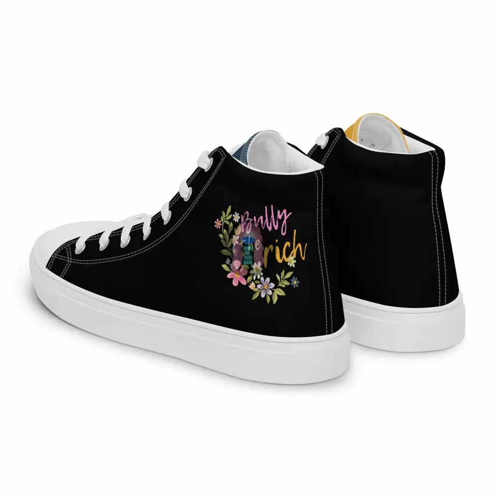 "Bully the Rich" Women’s high top canvas shoes -  from Show Me Your Mask Shop by Show Me Your Mask Shop - Shoes, Women's