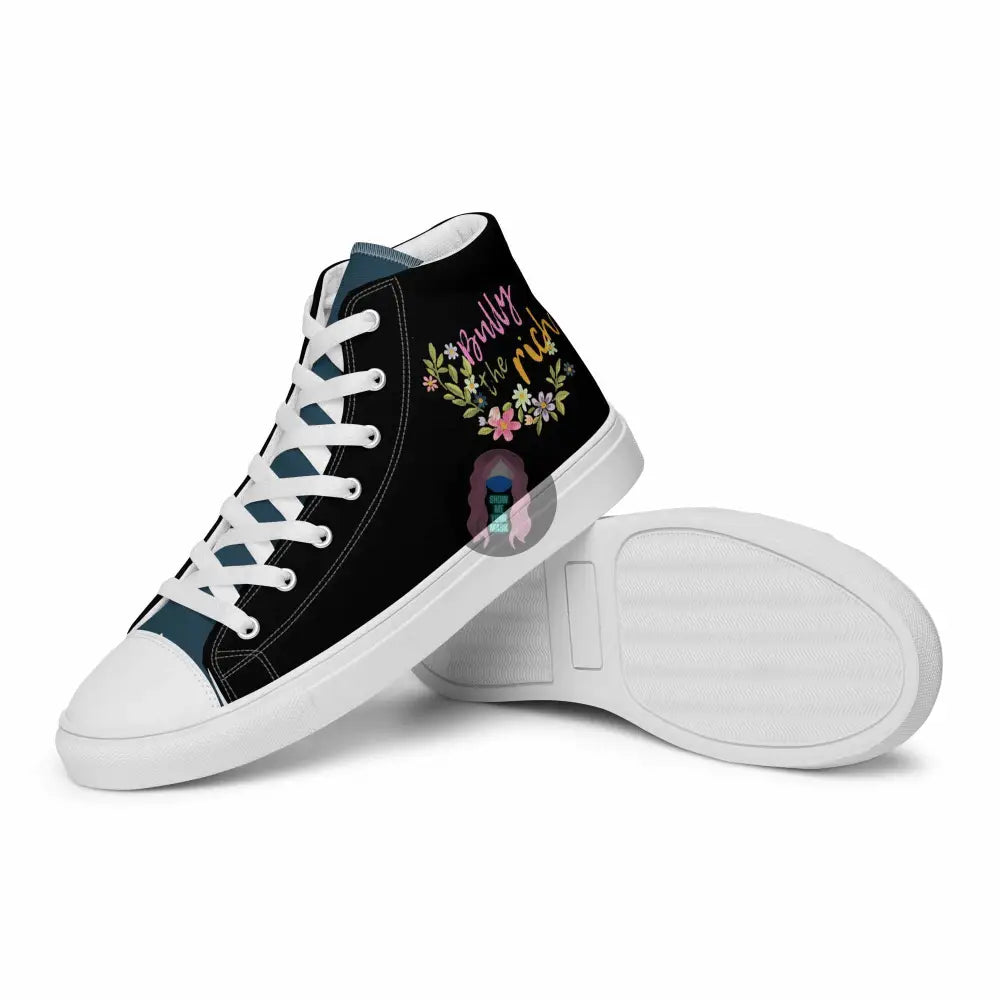 "Bully the Rich" Women’s high top canvas shoes -  from Show Me Your Mask Shop by Show Me Your Mask Shop - Shoes, Women's