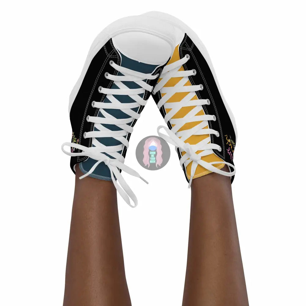 "Bully the Rich" Women’s high top canvas shoes -  from Show Me Your Mask Shop by Show Me Your Mask Shop - Shoes, Women's