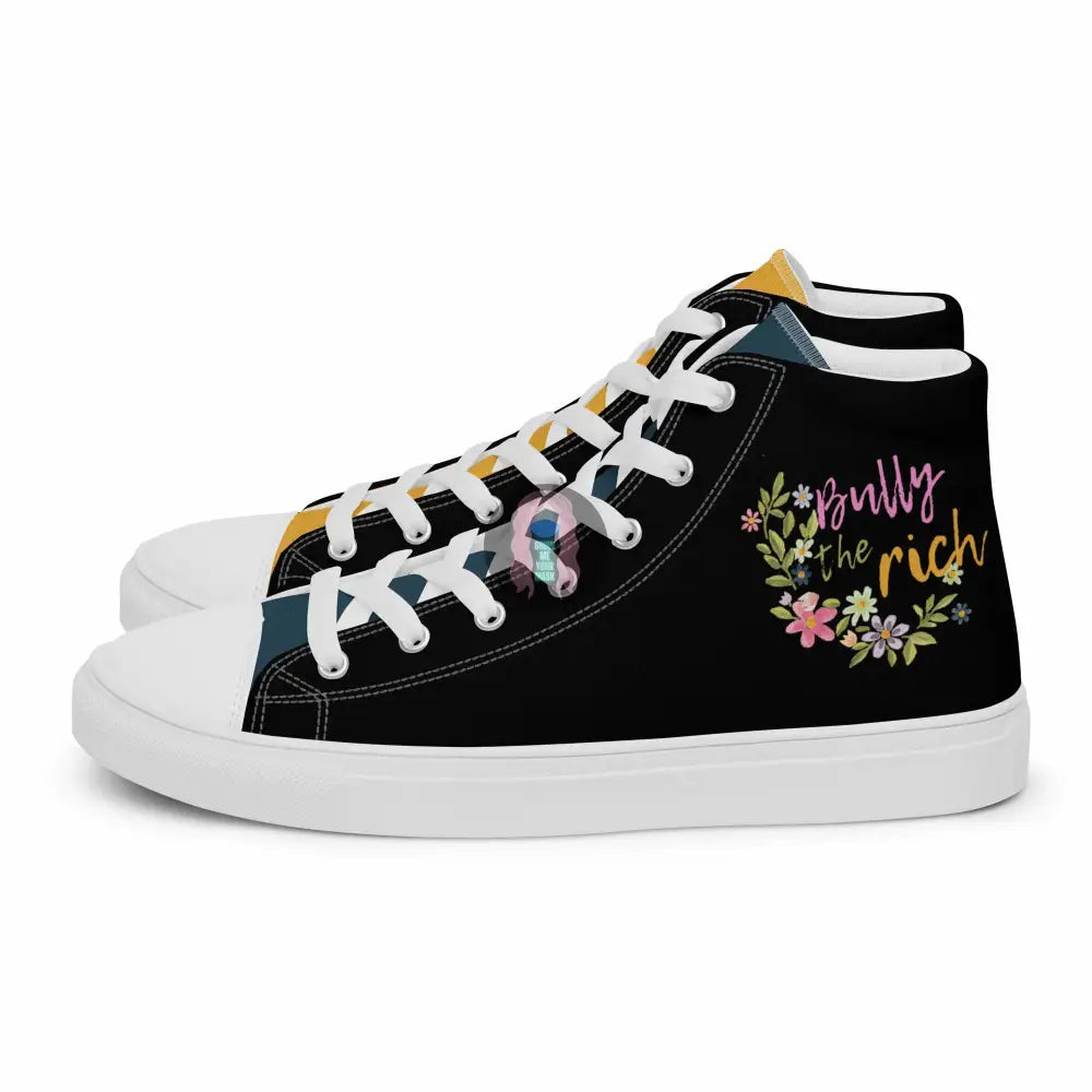 "Bully the Rich" Women’s high top canvas shoes -  from Show Me Your Mask Shop by Show Me Your Mask Shop - Shoes, Women's