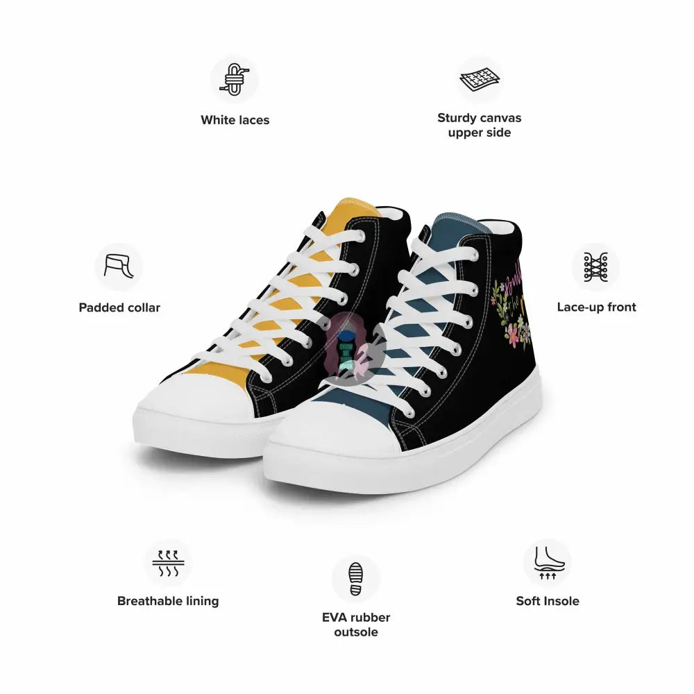 "Bully the Rich" Women’s high top canvas shoes -  from Show Me Your Mask Shop by Show Me Your Mask Shop - Shoes, Women's