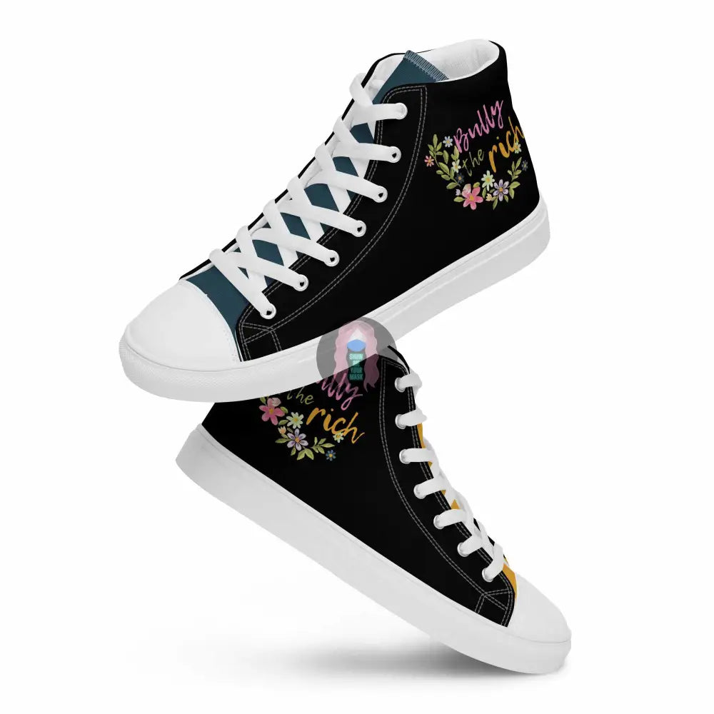 "Bully the Rich" Women’s high top canvas shoes -  from Show Me Your Mask Shop by Show Me Your Mask Shop - Shoes, Women's