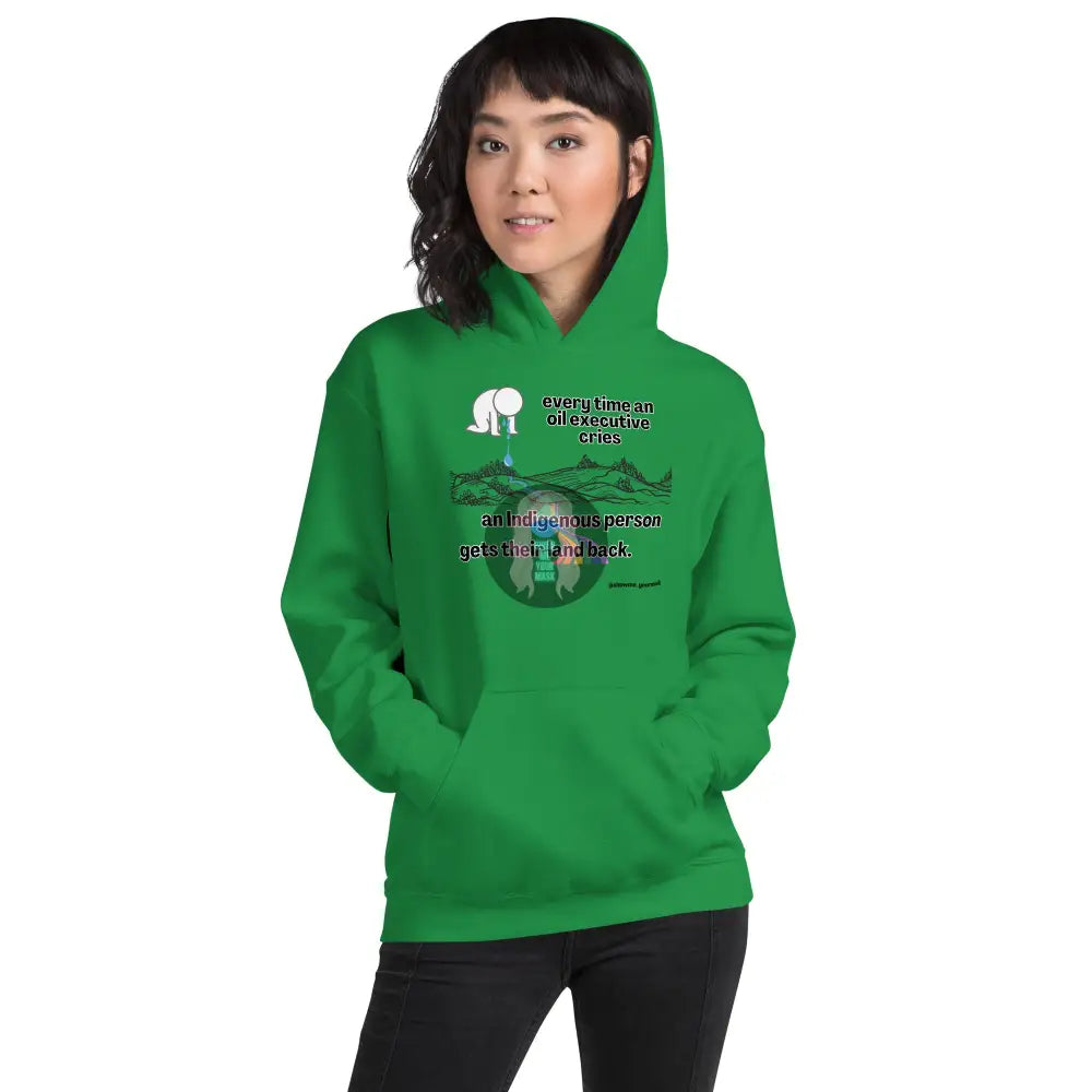 Crying Oil Execs Unisex Hoodie Irish Green / S