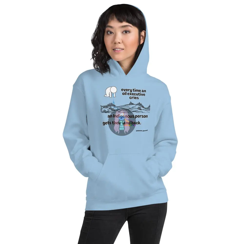 Crying Oil Execs Unisex Hoodie Light Blue / S